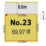 寒河江エコタウン陵南町区画23  69.96坪 国のグリーン化補助金100万円～155万円を利用可。先着受付中。